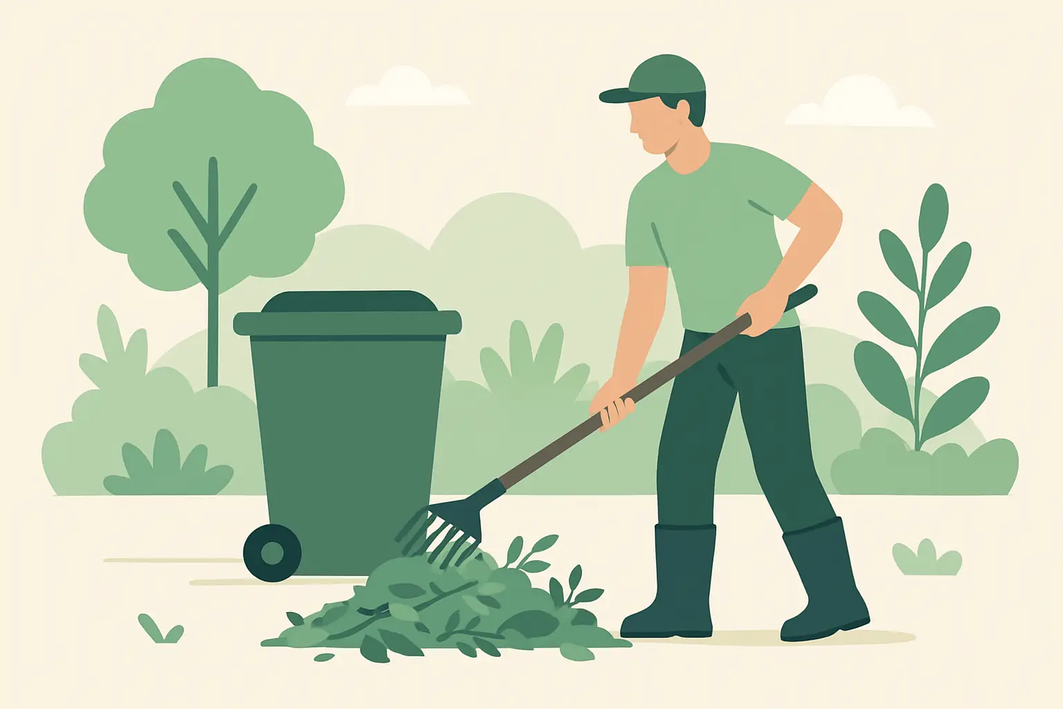 Green waste after gardening: clear it properly