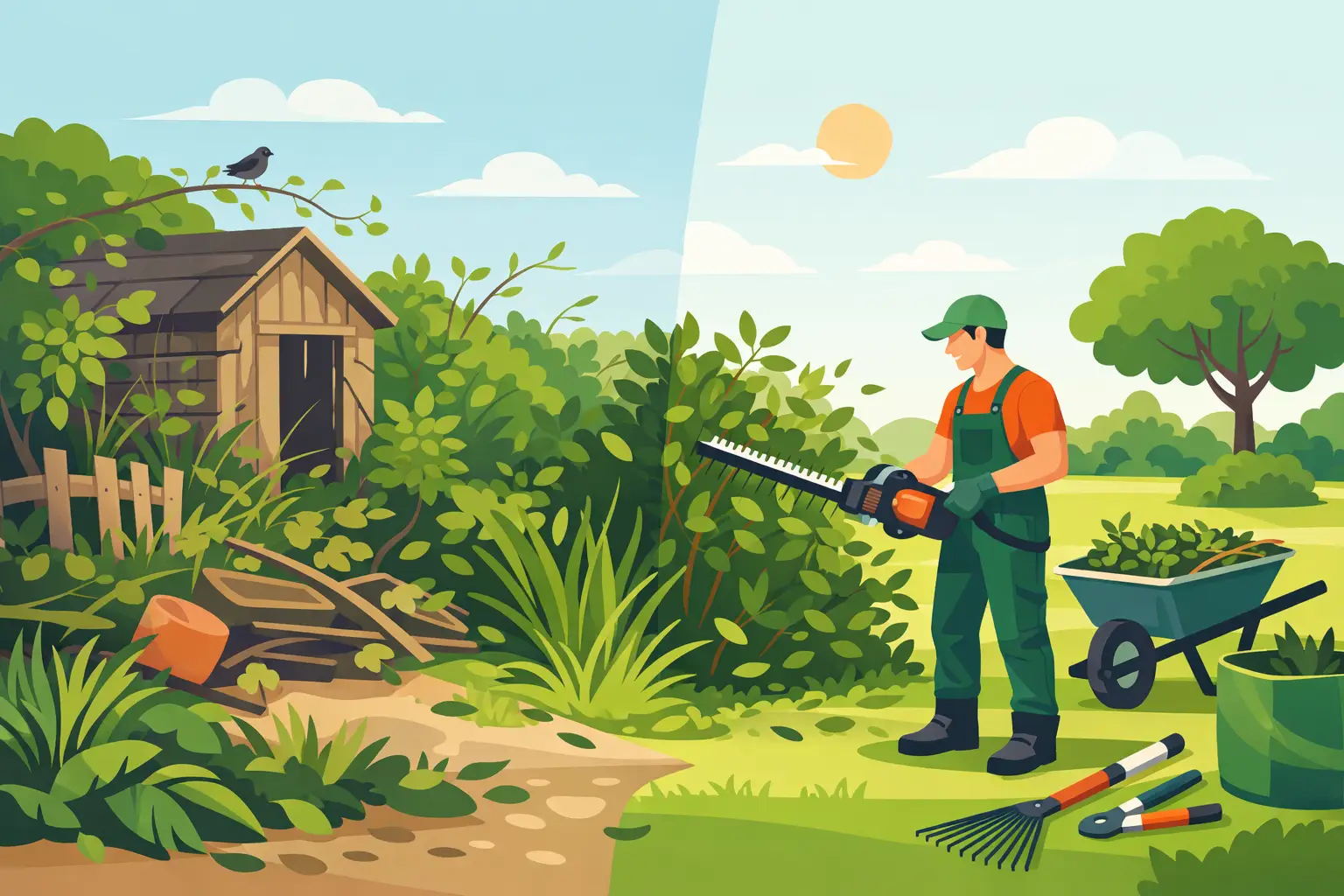 Overgrown Garden Clearance Done Properly